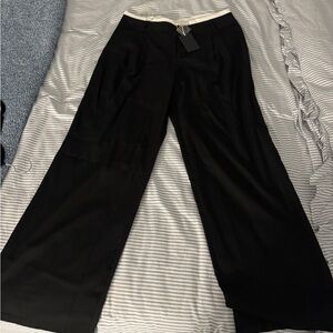 Chic Black Wide-Leg Women's Pants